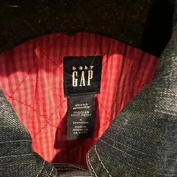 GAP denim - lined - double breasted jean jacket. Size 4 - Picture 3 of 5